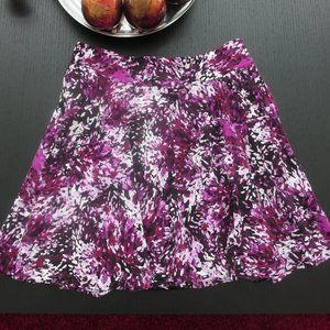 WHBM Print A-Line Full Skirt w/ Pockets So Soft